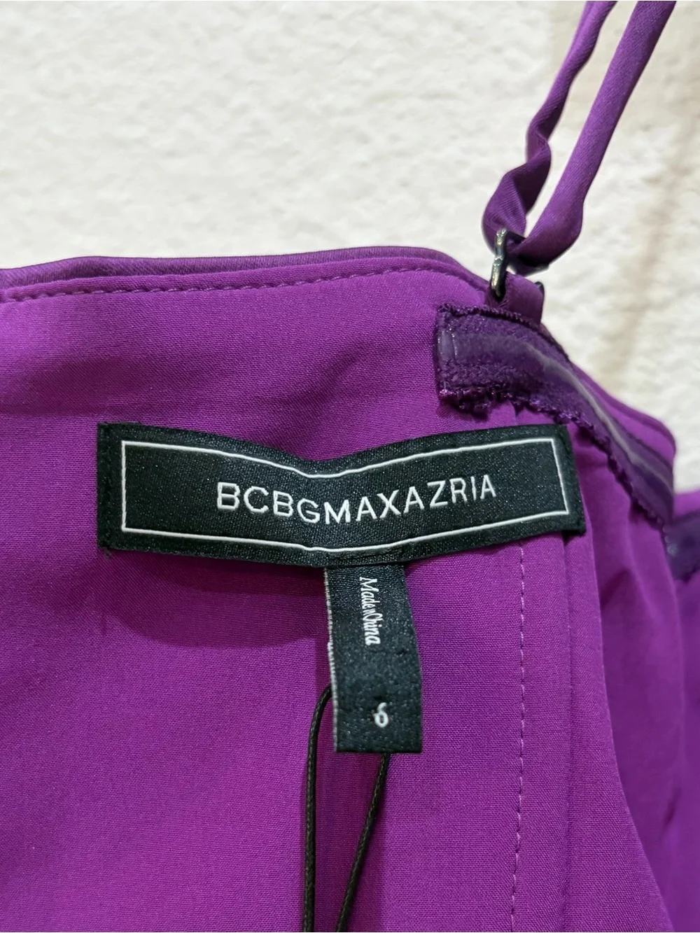NWT BCBGMaxAzria Purple Ruched Bustier corset Top size 6 - Picture 5 of 8